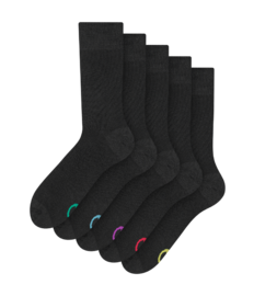 Hoge sokken 5-pack Zwart classic