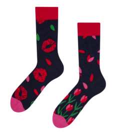 Vrolijke sokken Tulpen en kussen