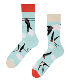 Vrolijke sokken van gerecycled katoen Zwaluw