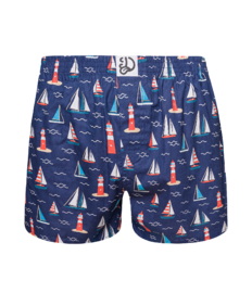 Boxershorts voor heren Vuurtoren en zeilboten