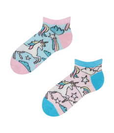 Vrolijke enkelsokken voor kinderen Regenboog eenhoorn