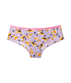 Vrolijke hipsterslips voor dames Corgi Dog