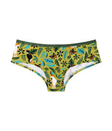 Vrolijke hipsterslips voor dames Jungle vogels