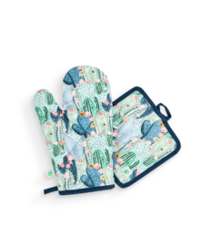 Lustiges Küchenset Blühende Kakteen