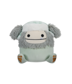 Squishmallows Evita Bigfoot Gri cu Pălărie Blănoasă, 20 cm
