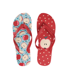 Vrolijke flip-flops Rode appel