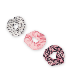 Vrolijke scrunchies 3-pack Roze katten