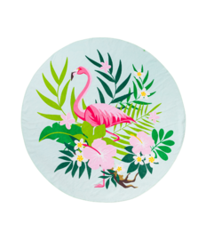Vrolijk rond strandlaken Tropische flamingo