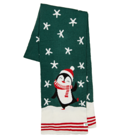 Vrolijke gebreide damessjaal Hallo Pinguïn