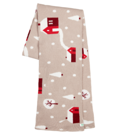 Vrolijke gebreide herensjaal Sneeuwland