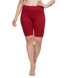 Rode korte leggings van biologisch katoen