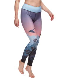 Vrolijke fitnessleggings Jungle zonsopgang