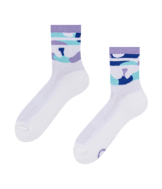 Vidám funkcionális vádlizokni Lila álcázás