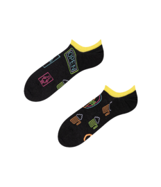 Vrolijke sneakersokken Neon bier