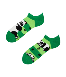 Vrolijke sneakersokken Panda & strepen