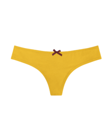 Mosterdgele Braziliaanse damesslips