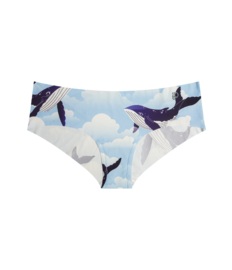 Vrolijke naadloze hipsterslips voor dames Walvissen in de wolken