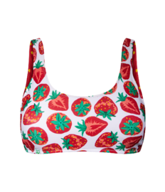 Vrolijke sportbikinitop Aardbeien