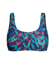 Vrolijke sportbikinitop Zeebloemen