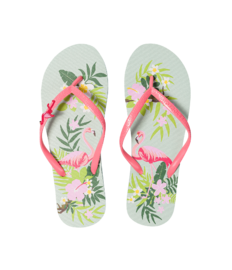Vrolijke flip-flops Tropische flamingo