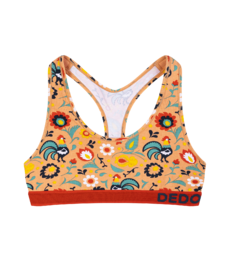 Vrolijke damesbralette Folk haan