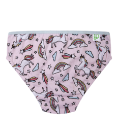 Vrolijke meisjesslips Regenboog eenhoorn