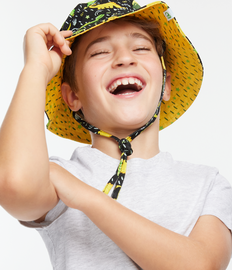 Vrolijk vissershoedje voor kinderen Dino