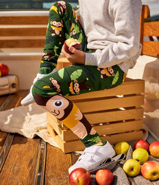 Vrolijke katoenen kinderlegging Aap in de jungle