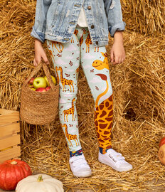 Vrolijke katoenen kinderlegging Verliefde giraffes