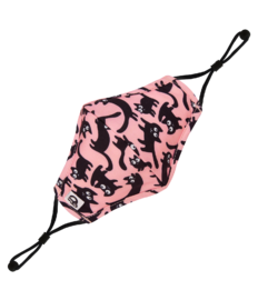 Vrolijk antibacterieel mondkapje voor kinderen Roze katten