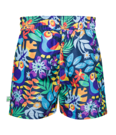 Vrolijke zwemshorts voor jongens Toekan in de jungle