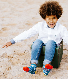 Vrolijke enkelsokken voor kinderen Vliegtuigen