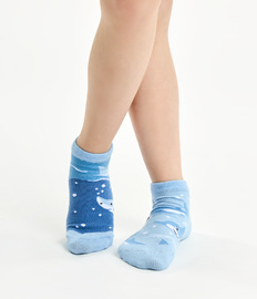 Vrolijke enkelsokken voor kinderen Grijze Haai