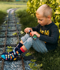 Vrolijke kindersokken Treinen
