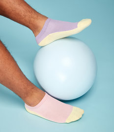 Pastelpaarse enkelsokken Voetafdruk