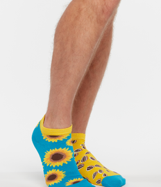 Vrolijke enkelsokken Zonnebloem