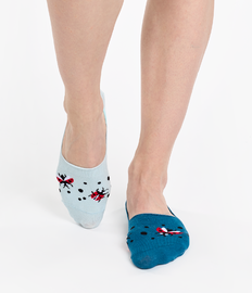 Vrolijke no-show sokken Lieveheersbeestjes en stippen