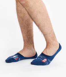 Vrolijke no-show sokken Vuurtoren & zeilboten