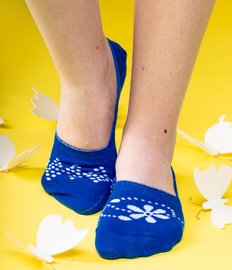 Vrolijke no-show sokken Blauwdruk