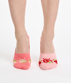 Vrolijke no-show sokken Zoete aardbeien