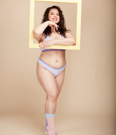 Pastelpaarse sokken Tri-color