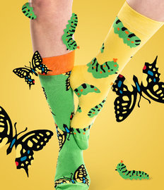 Vrolijke bamboe sokken Zwaluwstaartvlinder