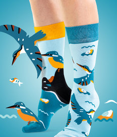 Vrolijke bamboe sokken IJsvogel