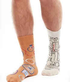 Vrolijke sokken Stadsfiets