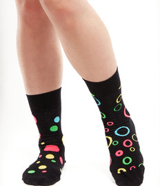 Vrolijke sokken Neon stippen