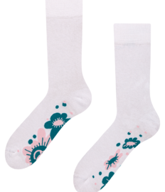 Vrolijke sokken Pastel bloemen