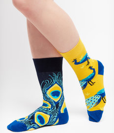 Vrolijke sokken Pauw