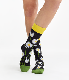 Vrolijke sokken Madeliefjes bij nacht