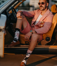 Vrolijke sokken van gerecycled katoen Slaperige katjes