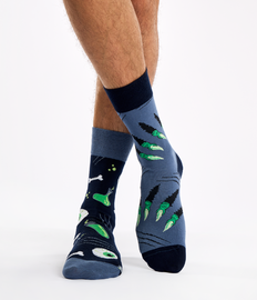 Vrolijke sokken Groen monster